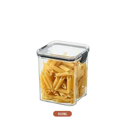 Sealed Jars Kitchen Grain Storage Organizer Large Tank Plastic Moisture-proof Storage Box Stackable Household Seasoning Jars Set