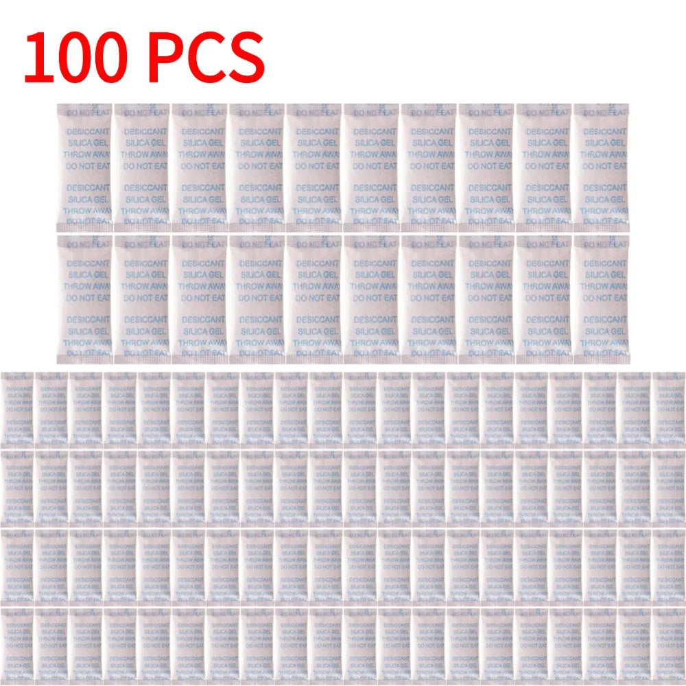 100-1000PCS 0.5g Non-Toxic Silica Gel Sachets Desiccant Drying Damp Kitchen Room Moisture Dehumidifier Absorber Bag Reusable