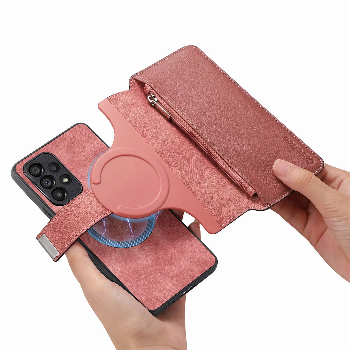 2 in 1 Detachable Zipper Cards Solt Wallet Leather Case For Samsung A16 A26 A56 A26 S24 S25 Ultra S23 Plus Bag Magnetic Cover