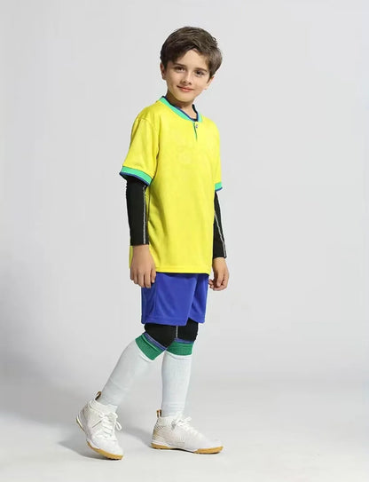 Children's sports suit boy girl Portuguese Fans shirt Training wear games rugby Football Shirt  Men Kids Child Sets Kit uniform