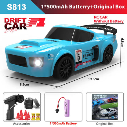 ZWN GTR Model AE86 RC CAR With LED Light 2.4G Radio Remote Control Drift Cars Professional 4WD Racing Toys for Children Gifts