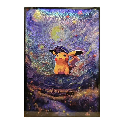 64Pcs/set 66X91Mm PTCG Starry Sky Gengar Card Sleeves Fragments Color Flash Ws PTCG Card Protective Cover Anime Cards Gift Toys
