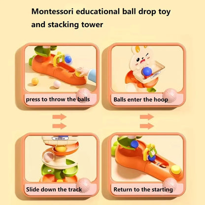 Montessori Toys Ball Drop Toy for Toddler 1 2 3 Ages Stacking Tower Toy Baby Development Game Educational Activity Birthday Gift