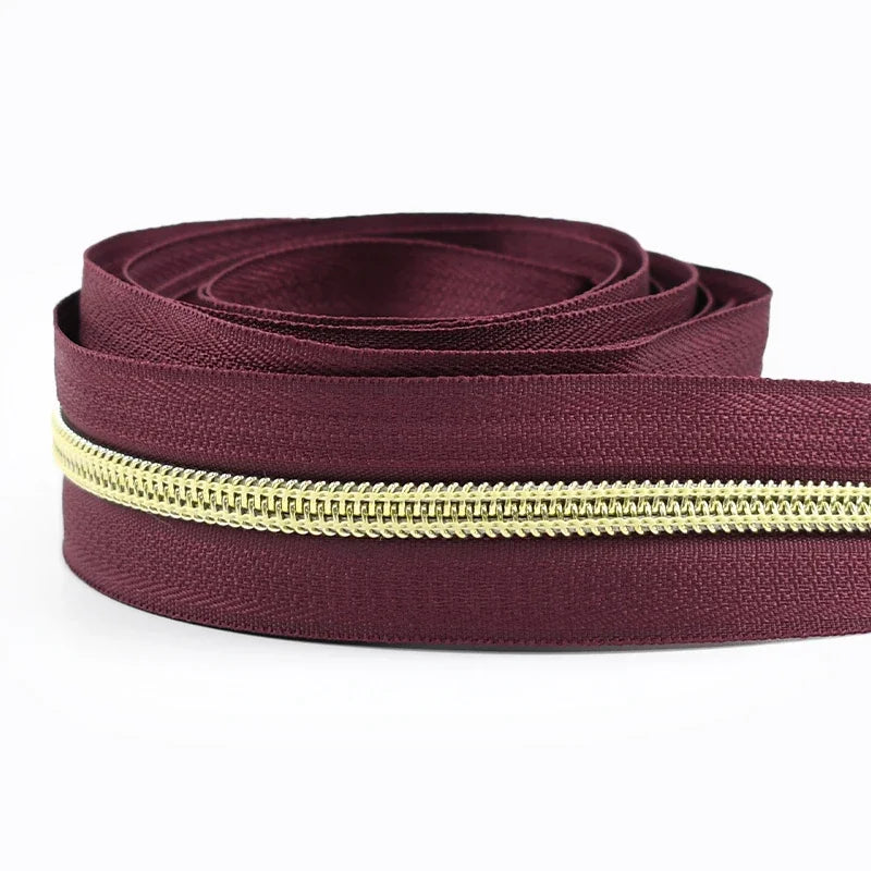 5# Nylon Zippers for Sewing Bags Plastic Coil Bag Zipper Tapes By The Meter Purse Garment Zips Repair DIY Clothing  Accessories