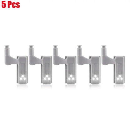 1-12Pcs Universal LED Inner Hinge Lamp Cabinet Induction Light Wardrobe Cupboard Sensor Lamp Bedroom Kitchen Closet Night Lights