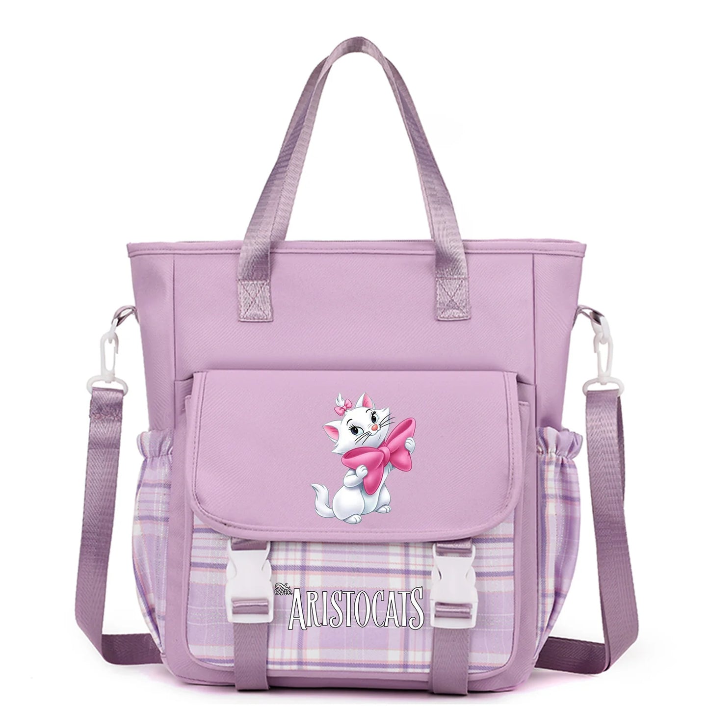 The Aristocats Marie Cat Handbag Shoulder Bag Messenger Bag Carrying Bag for Teenager Girls Boys Schoolbag Travel Shoulder Bag