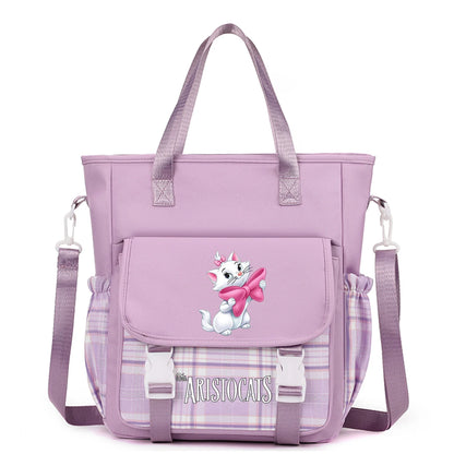 The Aristocats Marie Cat Handbag Shoulder Bag Messenger Bag Carrying Bag for Teenager Girls Boys Schoolbag Travel Shoulder Bag