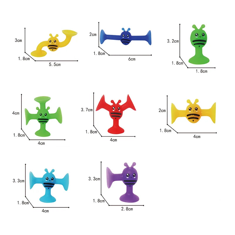 Soft Building Blocks Suction Cup Toys DIY Puzzle Sticky Game Children Bath Toys Montessori Sensory Stress Release Toy for Autism