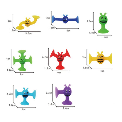 Soft Building Blocks Suction Cup Toys DIY Puzzle Sticky Game Children Bath Toys Montessori Sensory Stress Release Toy for Autism