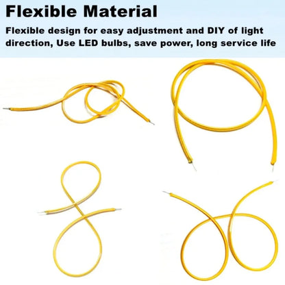 10pcs LED Same End Filament Flexible Ultra Slim 3V Spiral Bulb Retro Edison Bulb Lamp Parts COB Diode Lighting Strip Decoration