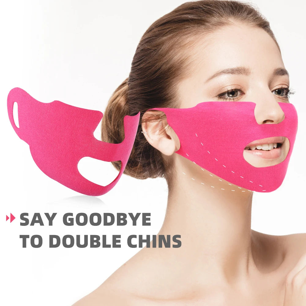 V-Shaped Face Lifting Mask Ear-Hanging Nano-Hydrogel Slimming Mask Women Skin Hydrating Moisturizing Lifting Firming Mask
