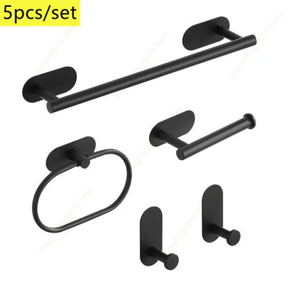 Self adhesive toilet roll paper holder No Drill Towel Rack Stainless Steel wall Mount stand organizer Kitchen Bath Accessories