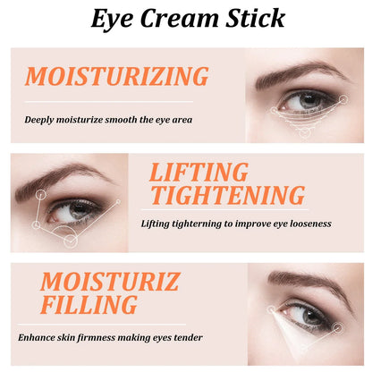 Snail Peptide Eye Cream stick reduce Dark Circles Eye Bags Firming Brightener Anti aging nourishing moisturize Eye Cream