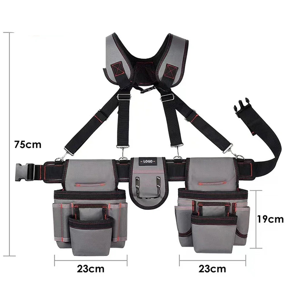 Universal Multi-Functional Combined Tool Bag with Strap Belt for Gardening and Electrician Tools Suitable for All Tool Sizes