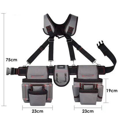 Universal Multi-Functional Combined Tool Bag with Strap Belt for Gardening and Electrician Tools Suitable for All Tool Sizes