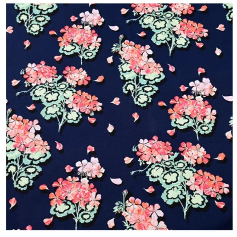 100% Cotton Canvas Fabric with Rose Flower Cartoon Print, Handmade DIY Bag, Pillow Back Cushion, Table Cloth Telas, CR-1879