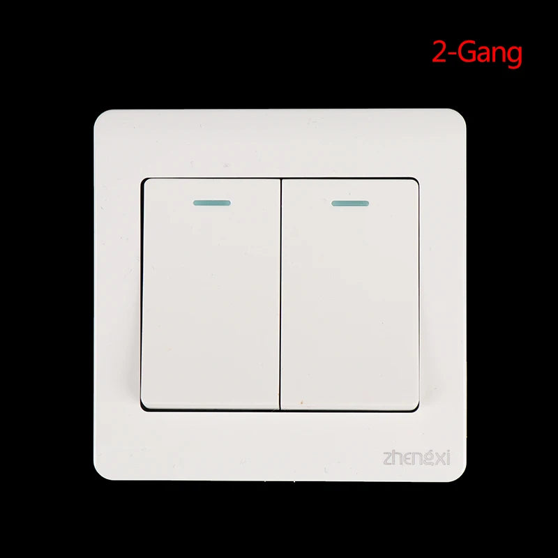 Wall Switches 1/2/3/4 Gang Button Wall Light Switch On / Off Push Button Interruptor Stainless Steel Panel Work With LED Lamp