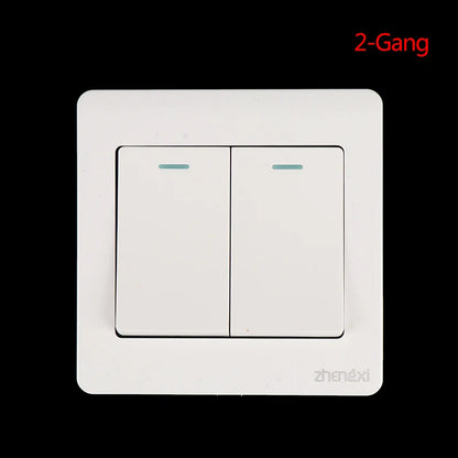 Wall Switches 1/2/3/4 Gang Button Wall Light Switch On / Off Push Button Interruptor Stainless Steel Panel Work With LED Lamp