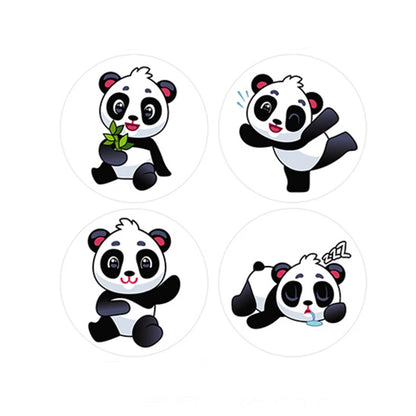 100-500pcs Cute Panda Animals Stickers for Kids School Encouragement Students Games Toy Reward Labels Stationery Stickers