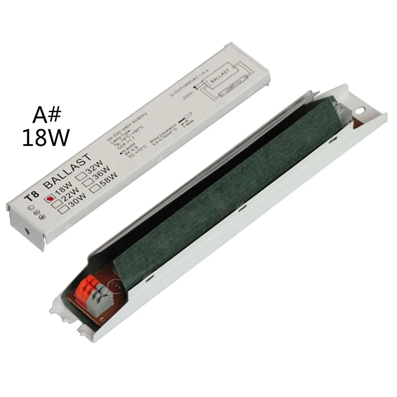 Commonly Used T8 1x 18W/1x 58W Electronic Ballast Equipment for Fluorescent Lamp Light Weight Ballast Dropship
