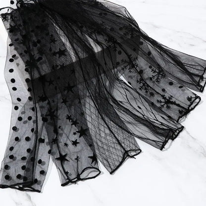 Summer Fashion Lady Gauze Sun Protection Sleeves Gloves Women Thin Long Fingerless Arm Warmers Sunscreen UV Breathable Mittens