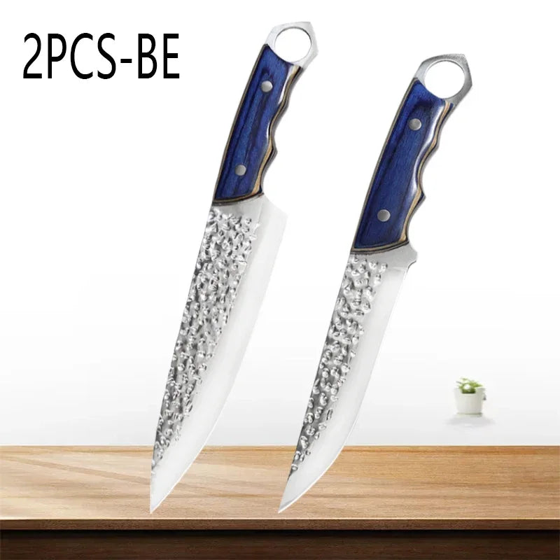 WXCOO Forged Chef's Slicing Knives Stainless Steel Kitchen Knives Sander Knife Wood Handle Boning Knife Fruit Paring BBQ Tool