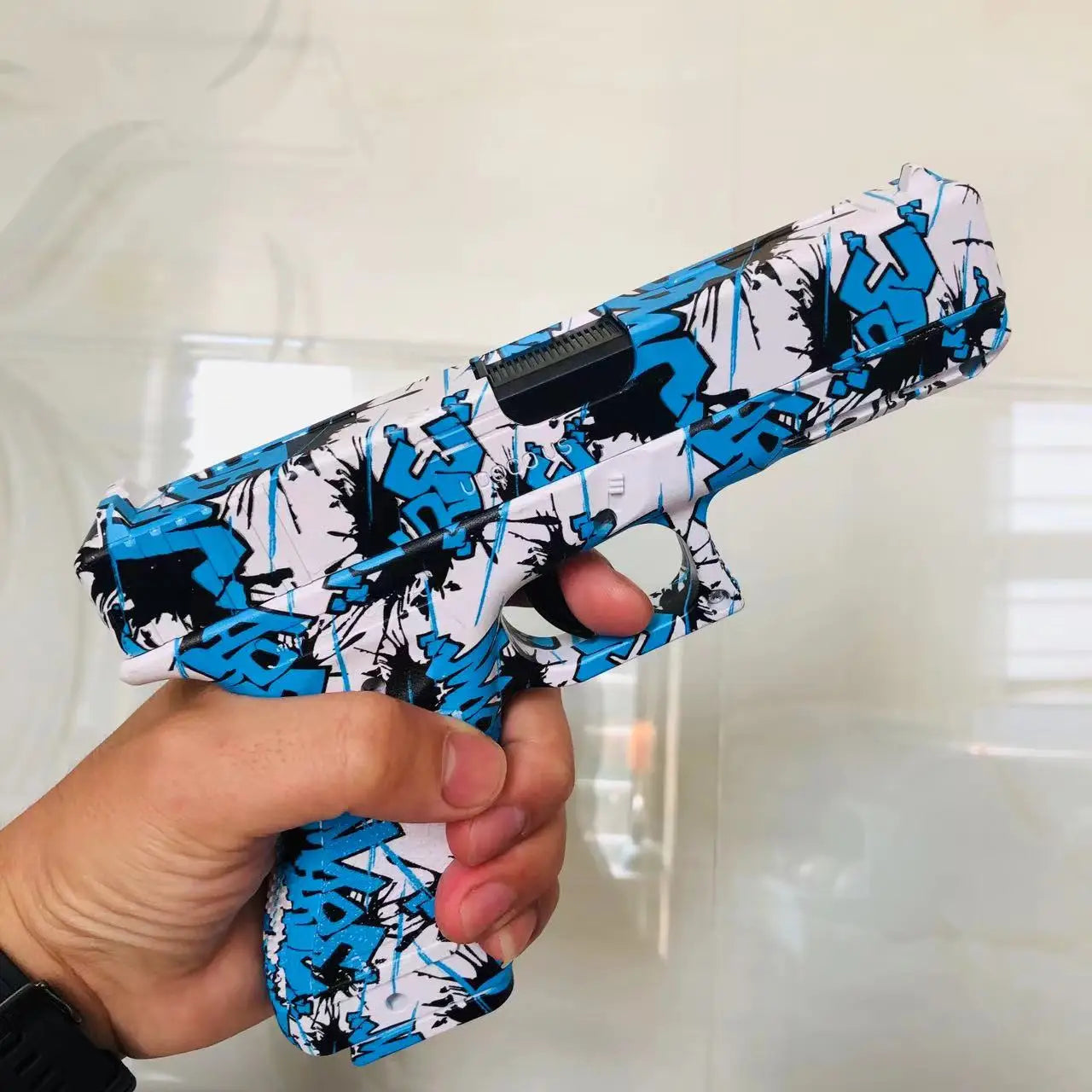 Soft Bullet G17 Toy Gun Manual Pistol With Laser Blaster Foam Ball Airsoft Launcher CS Shooting Games Weapons for Kids Boys Gift