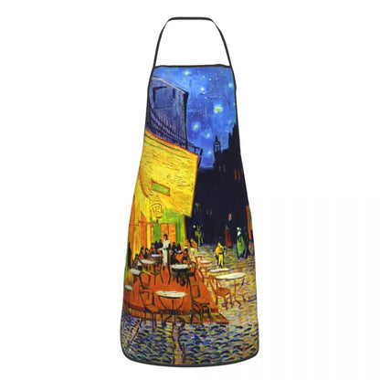 Bib Vincent Van Gogh Starry Night Aprons Men Women Unisex Adult Chef Cooking Kitchen Tablier Cuisine Painting