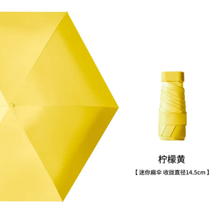 UPF50+ Mini Umbrella Sunny and Rain Pocket Umbrella Capsule Rainproof Sun Protection Outdoor Traveling Portable Parasol Umbrella