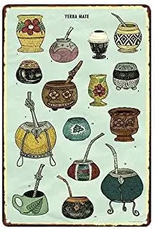 Vintage Tin Sign Yerba Mate Diferente Home Bar Pub Kitchen Restaurant Wall Deocr Plaque Signs 12x8inch