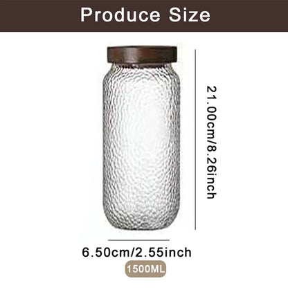 Wood Lid Glass Airtight Canister Kitchen Storage Bottles Jars Food Container Grains Tea Coffee Beans Grains Candy Jar Containers
