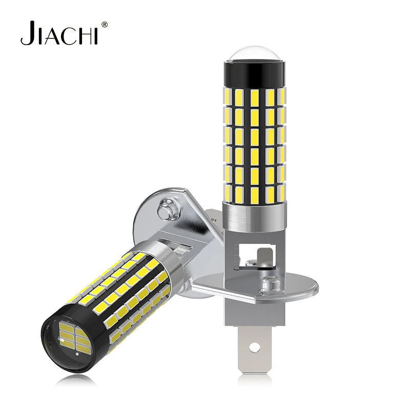 Jiachi 2PCS H1 H3 Replacement Bulb H7 H10 880 881 5202 Led Auto Fog Lamp 3014 78 Chip Daytime Running Light 6000K White 12-24V