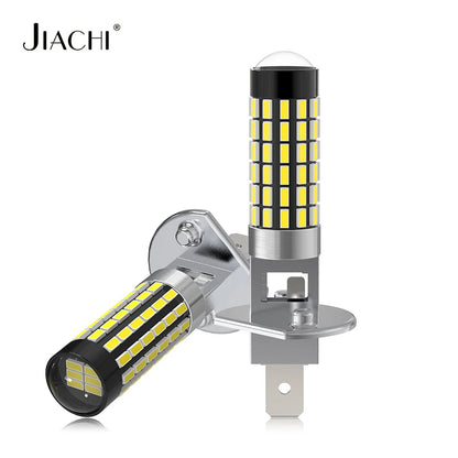 Jiachi 2PCS H1 H3 Replacement Bulb H7 H10 880 881 5202 Led Auto Fog Lamp 3014 78 Chip Daytime Running Light 6000K White 12-24V