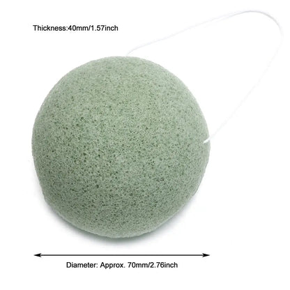 Soft Texture Face Wash Puff Konjac Cleaning Sponge Round Face Wash Cleaning Sponge Natural Fiber Facial Cleansing Exfoliator