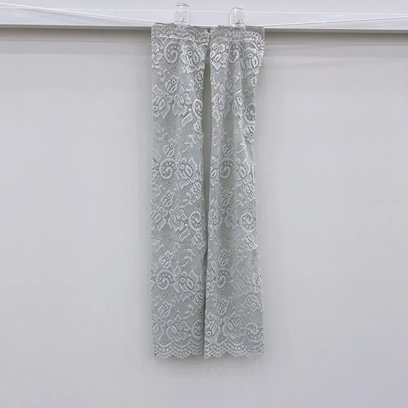 1 Pair Cycling Sun Protection Sleeves Lace Flower Embroidery Solid Color Thin Breathable Mesh Outdoor Driving Ani-UV Arm Covers
