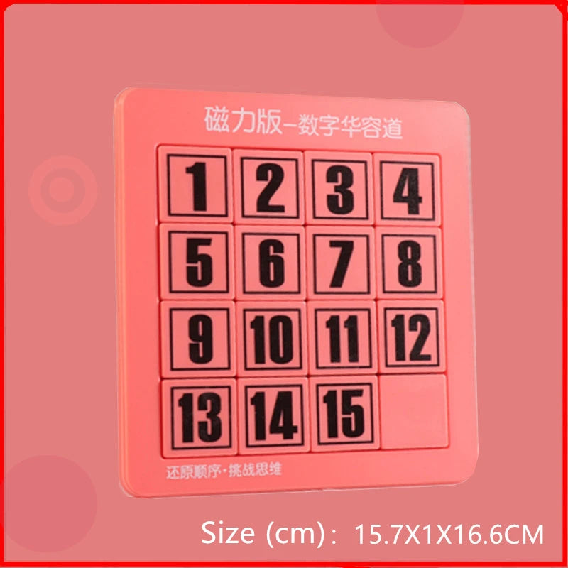 Intelligence Improvement Training Digital Huarong Road, Magnetic Children's Educational Magnetic Puzzle Thinking Training Toys