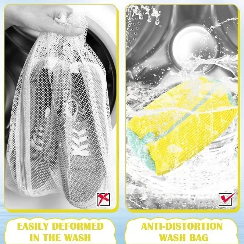 1/4PCS Washing Shoes Bag Cotton Shoes Laundry Bags Easily Remove Dirt Washing Bags Anti-Deformation Shoes Clothes Organizer