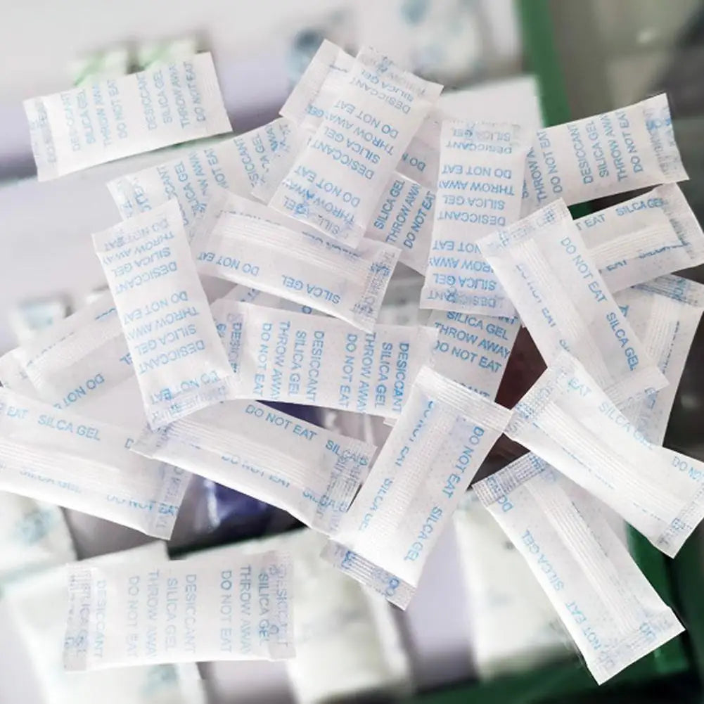 100-1000PCS 0.5g Non-Toxic Silica Gel Sachets Desiccant Drying Damp Kitchen Room Moisture Dehumidifier Absorber Bag Reusable