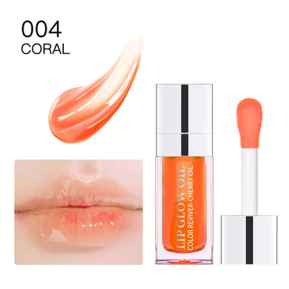 Waterproof  Moisturizing Lip Oil Hydrating Lasting Sexy Glossy Lip Gloss Transparent Plumping Liquid Lipstick Lip Care Makeup