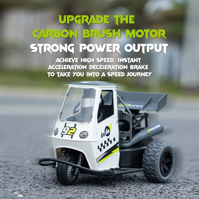 ZWN S810 Three Wheels RC Car With Lights Spray 2.4G Remote Control Electric High Speed Emulation Motorcycles Toys For Kids