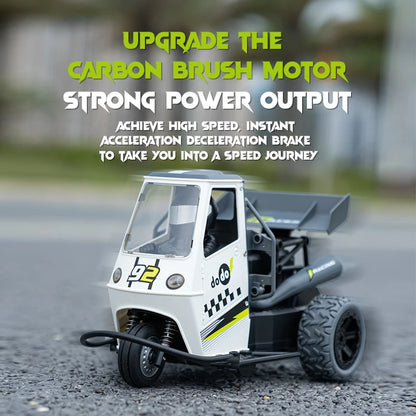 ZWN S810 Three Wheels RC Car With Lights Spray 2.4G Remote Control Electric High Speed Emulation Motorcycles Toys For Kids