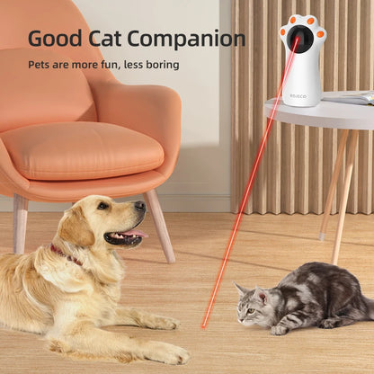 ROJECO Automatic Cat Laser Toys Smart Interactive Teasing Pets LED Laser Indoor Toy Handheld Cat Toy Accessories for Dogs Kitten