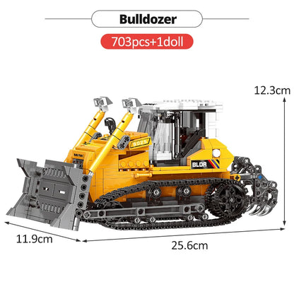 ZKZC City Engineering Vehicle Excavating Machine Building Block Dump Truck Hang Vehicle Brick Toys Series Children Gifts