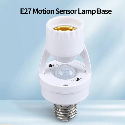Smart E27 PIR Motion Sensor Light Switch 110V 220V Detector Base Lamp Holder Lux Time Delay Adjust Control Bulb Socket