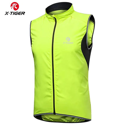 X-TIGER Cycling Vest Sleeveless Bicycle Reflective Windproof Uitra-Light Sun Protection Mountaineering Jacket Cycling Sportswear