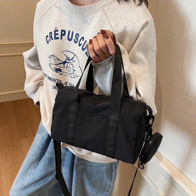 1pcs Large Capaci Bag Women's Nylon Crossbody Shoulder Bag Versatile Commuting Handbag Pillow Design Single Shoulder Bag