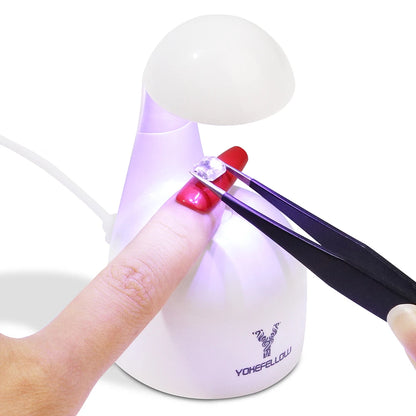 YOKEFELLOW Mini Led UV Nail Light With Auto Sensor Gooseneck Gel X Nail Lamp for Flash Curing Gel Nail Polish and Nail Tips