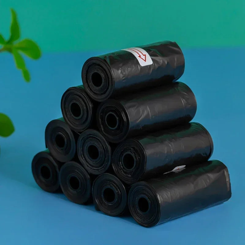 1-10 Roll/Set Garbage Bag Degradable Pet Poop Shit Trash Home Kitchen Universal Waste Black Outdoor Clean Pets Supplies