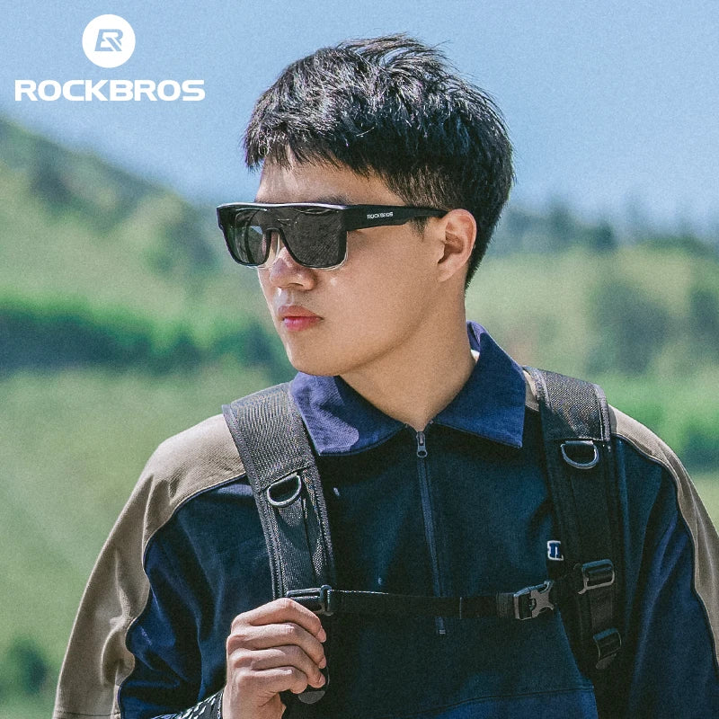 ROCKBROS Polarized Cycling Glasses Lightweight UV400 Sun Protection Myopia Dual Wear Sunglasses Men Women MTB Road Bike Glasses
