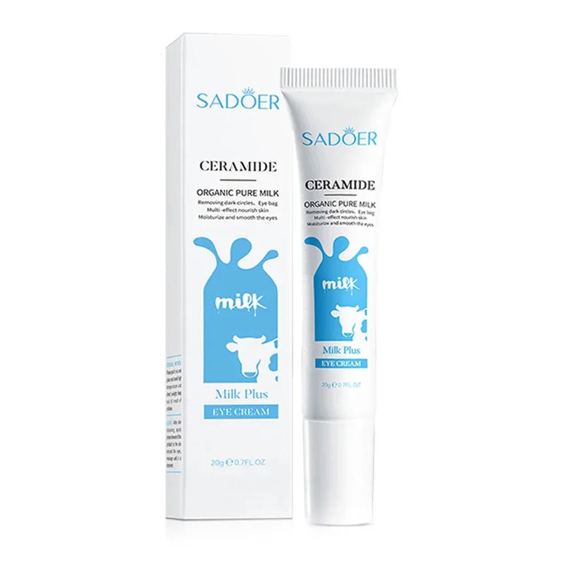 SADOER Milk Nourishing Eye Cream Anti Dark Circles Removal Eye Bags Moisturizing Firming Beauty Skin Care Products for Eyes